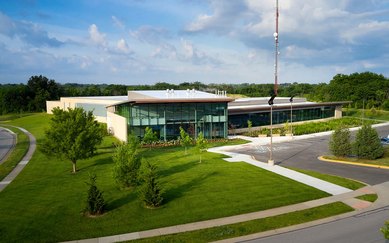 Johnson County Medical Examiner Exterior Front Entrance Science Technology Architecture