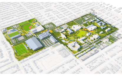 Augustana University Campus Plan Rendering Sioux Falls South Dakota SmithGroup Campus Planning HIgher Education